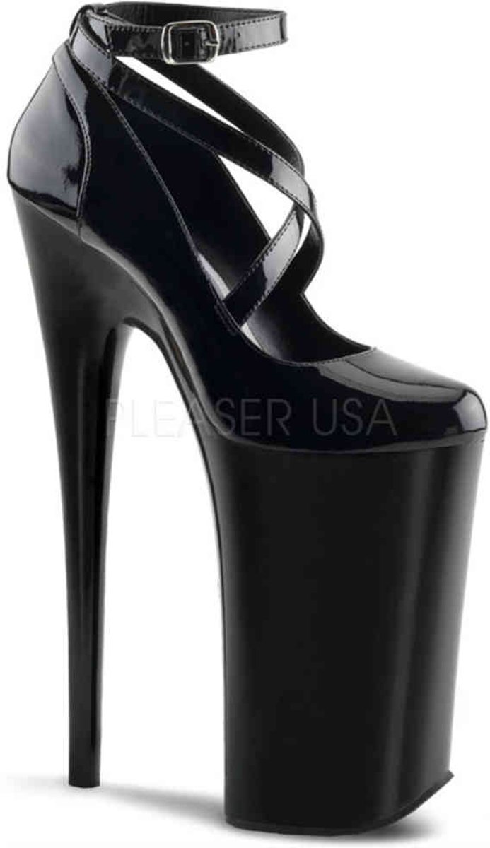 EU 41,5 = US 11 | BEYOND-087 | 10 Heel, 6 1/4 PF Criss-Cross Ankle Strap Pump